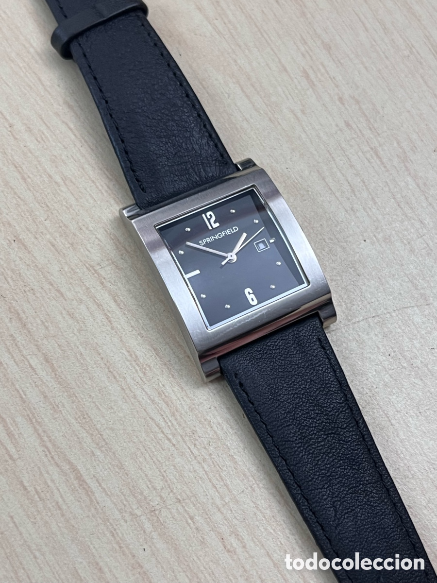 Watches: ✅ Reloj SPRINGFILED acero calendario cuadrado como nuevo hombres