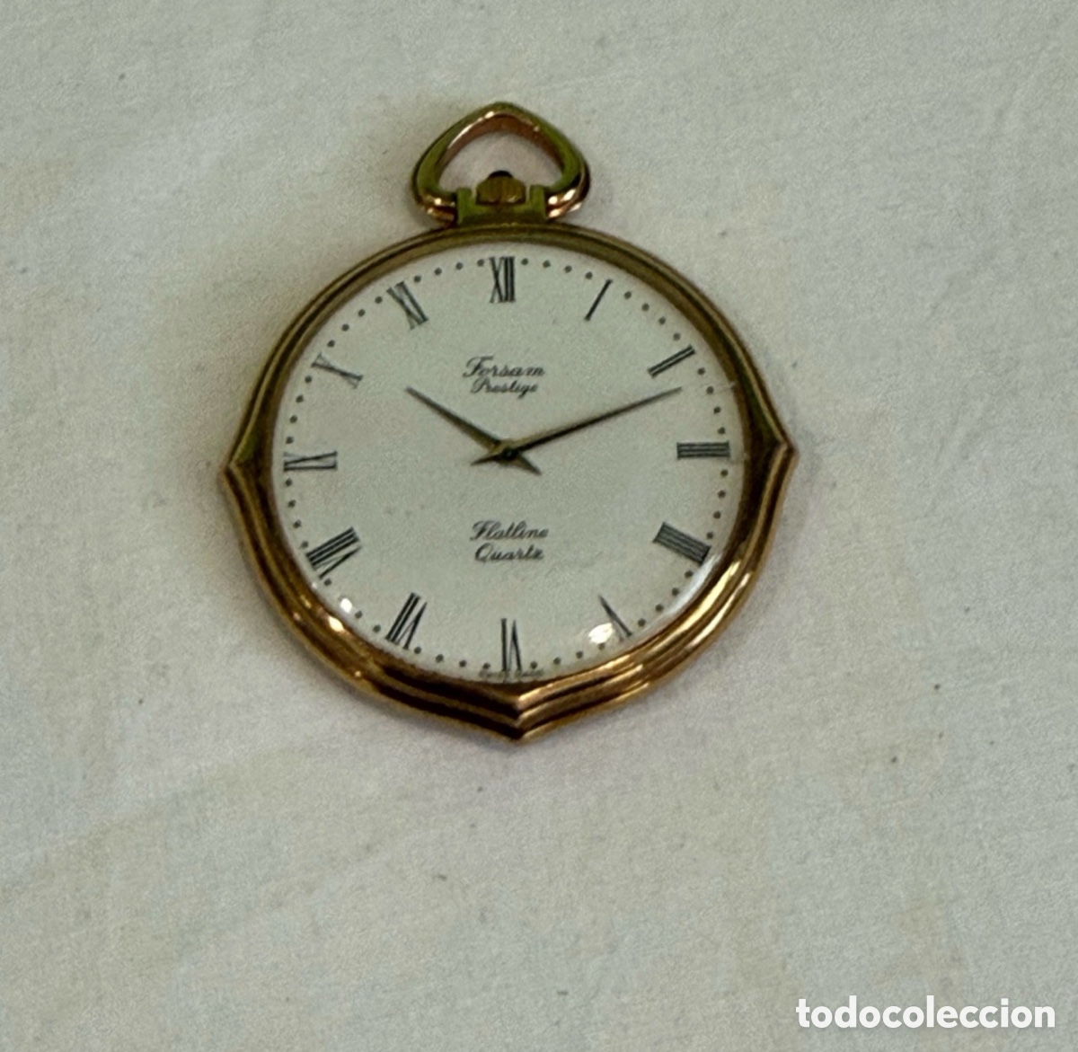 Relojes: Reloj bolsillo Colgante Forsam Prestige Vintage Dorado Estilo Cl&aacute;sico.