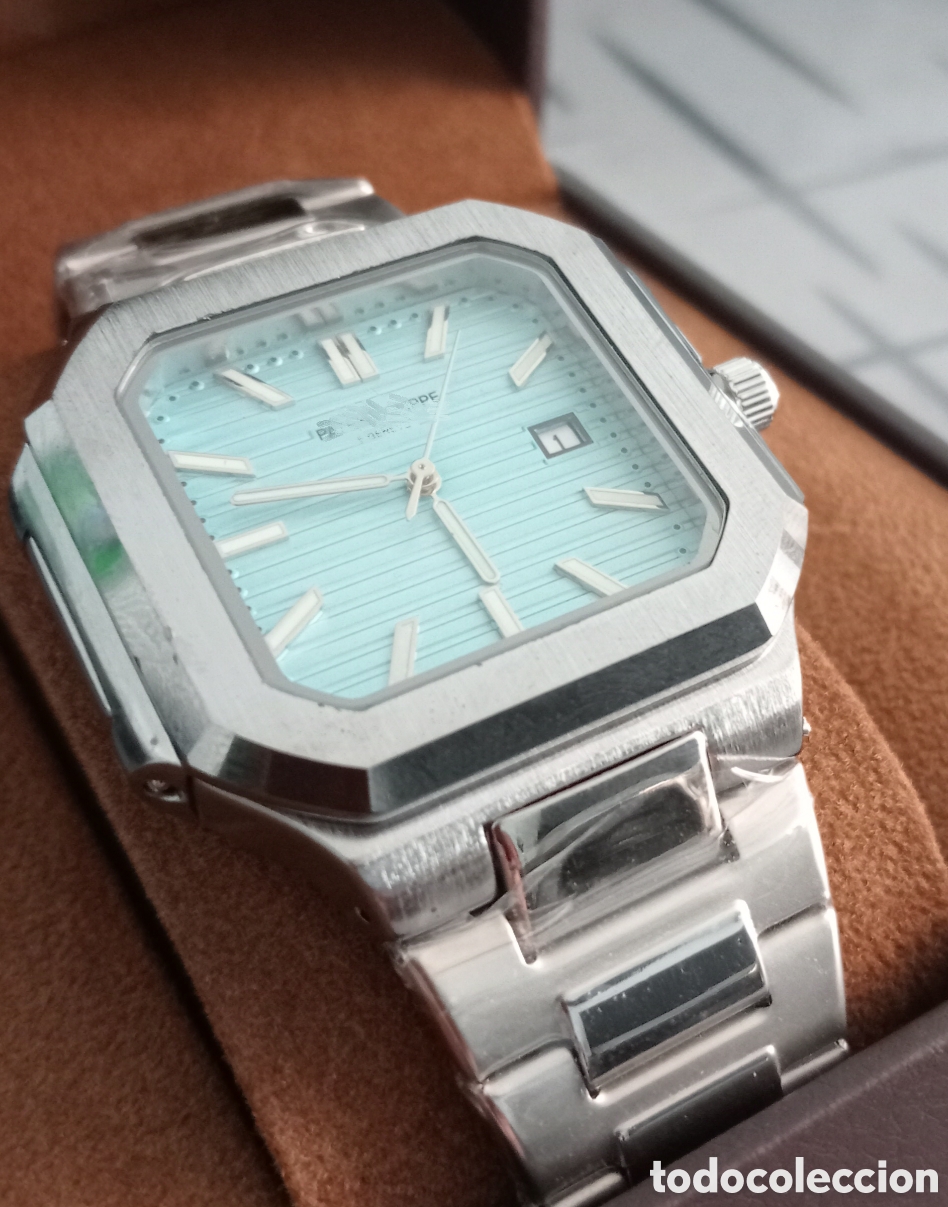 Relojes: Reloj Patek Azul Acero Inoxidable