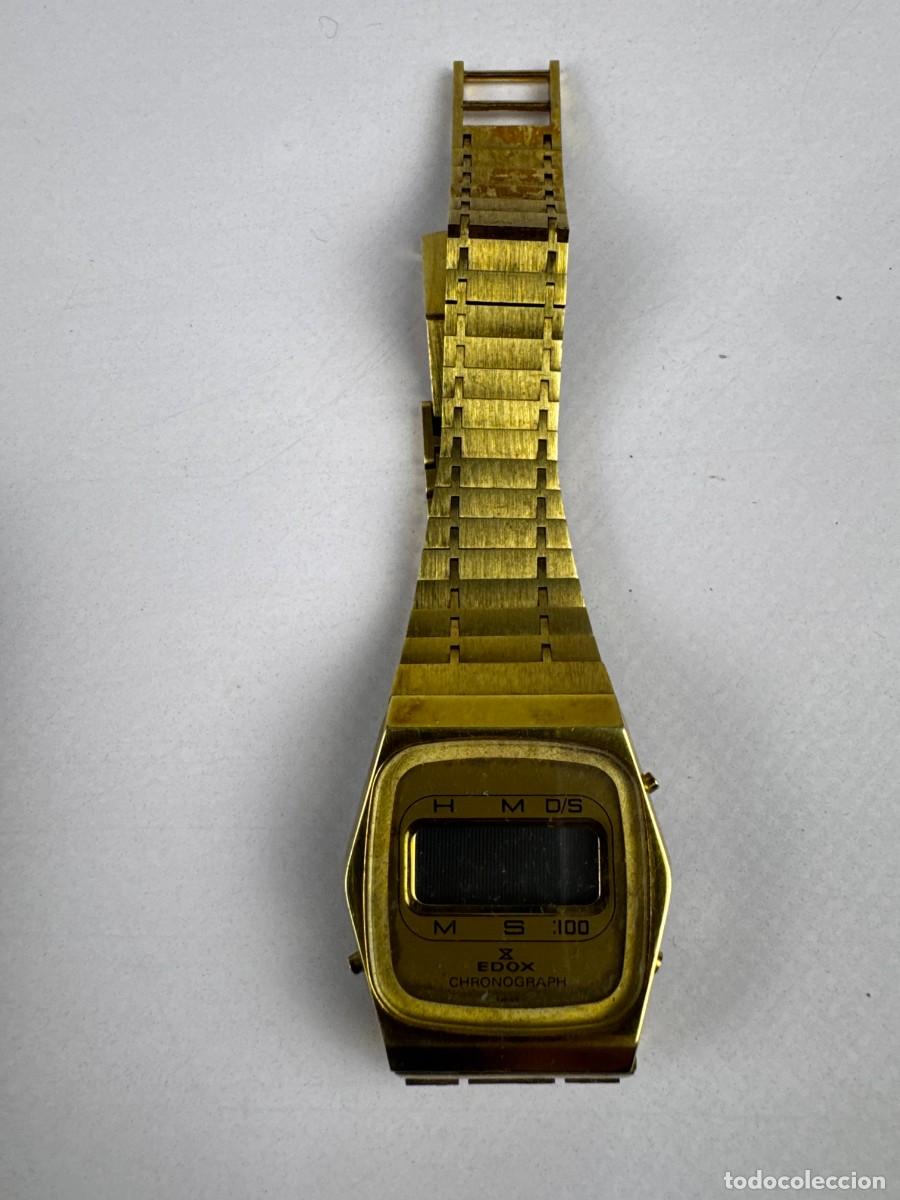 Rel&oacute;gios: RELOJ DIGITAL EDOX CHRONOGRAPH SWISS VINTAGE DORADO