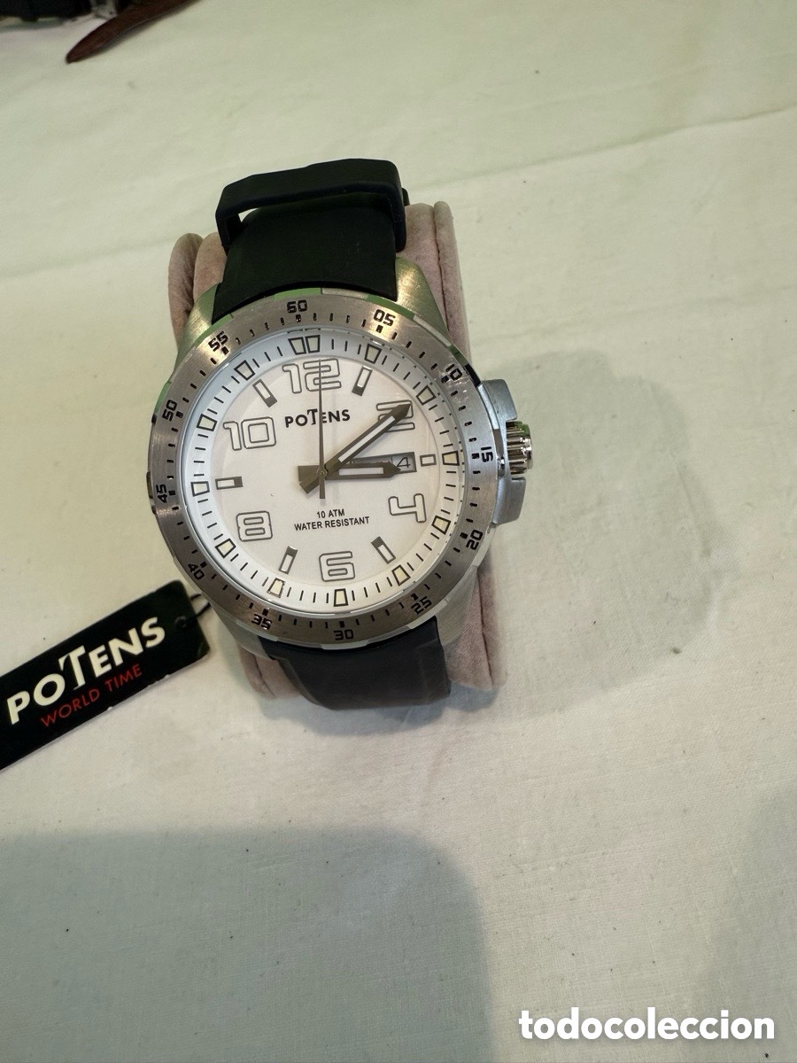 Rel&oacute;gios: Reloj Potens World Time Hombre Nuevo XL 10 ATM Funciona Perfectamente