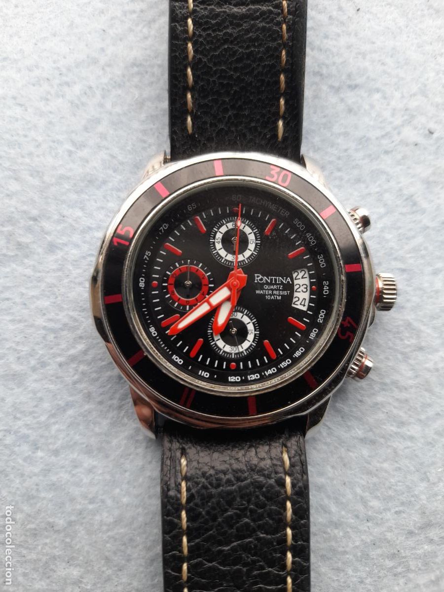 Watches: Reloj Marca Pontina Crhonograph de Cuarzo para Caballero. Funcionando.