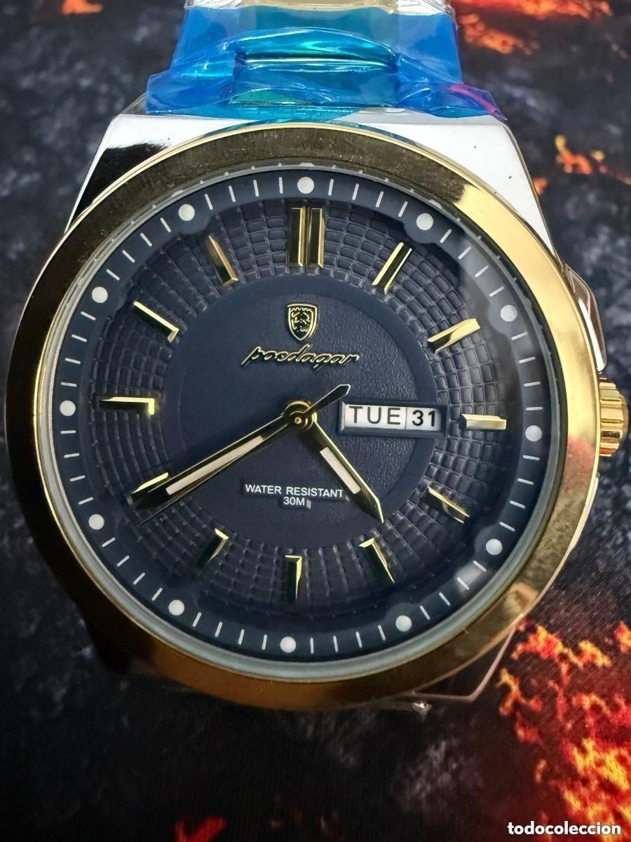 Uhren: Reloj 44 mm elegante deportivo POEDAGAR en su estuche