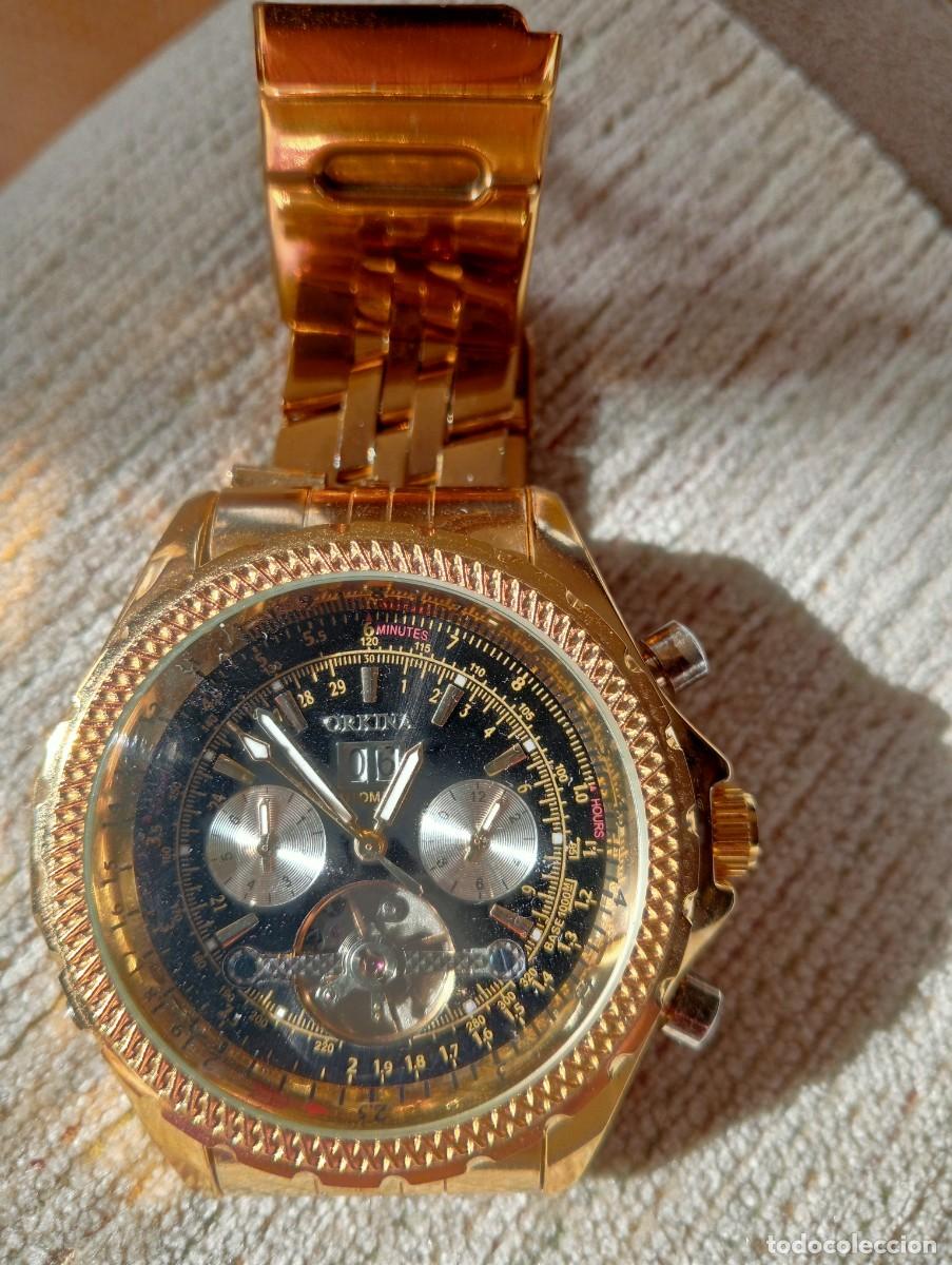 Relojes: Reloj Autom&aacute;tico TOURBILLON Orkina Dorado Negro
