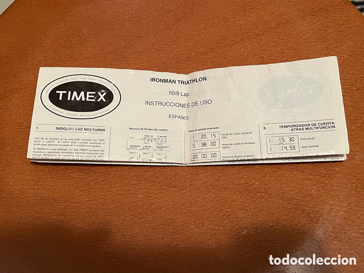 Relojes: Manual de instrucciones de uso reloj TIMEX IRONMAN TRIATHLON. Espa&ntilde;ol