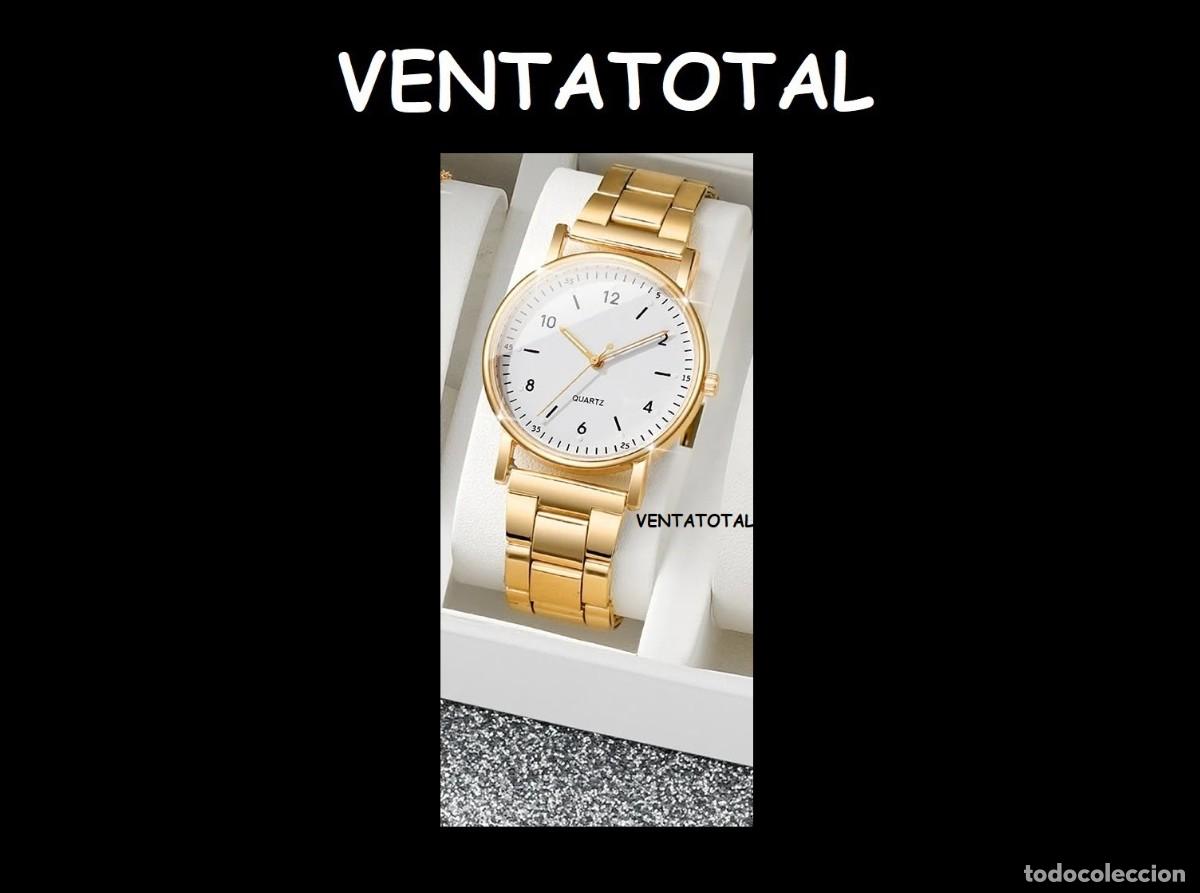 Relojes: LUJOSO RELOJ ESFERA BLANCA TIPO FESTINA ES DE ORO DE 22 KILATES LAMINADO LEER DESCRIPCION COMPLETA