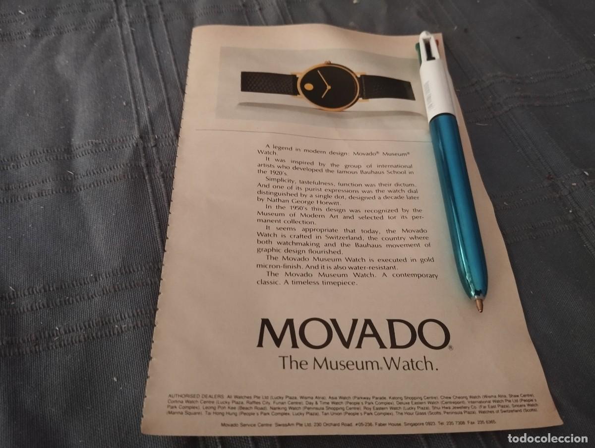 Relojes: RELOJ MOVADO ANTIGUO ANUNCIO PUBLICIDAD REVISTA EN INGLES BONITO PARA ENMARCAR