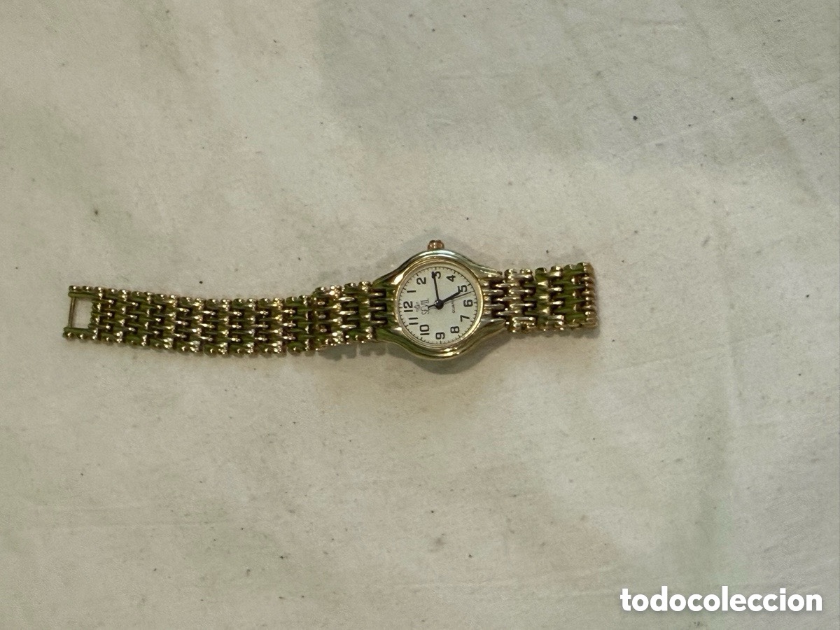 Relojes: Reloj de Pulsera SEVIL Quartz Vintage Mujer Dorado Cl&aacute;sico Elegante