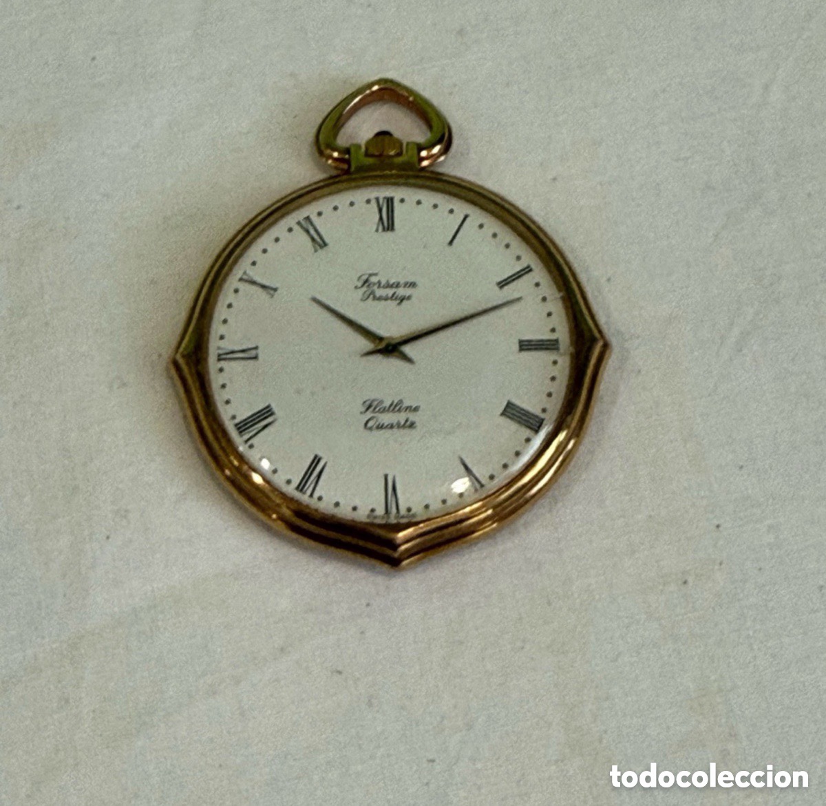 Relojes: Reloj bolsillo Colgante Forsam Prestige Vintage Dorado Estilo Cl&aacute;sico.