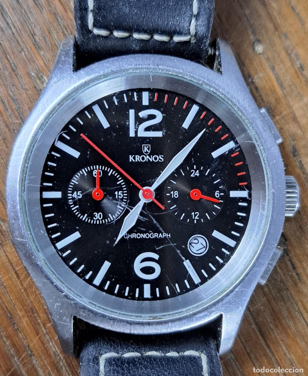 Relojes: Reloj Kronos Chronograph KLC 10, 38 mm, funcionamiento con pila