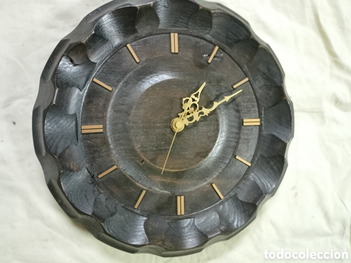Relojes: RELOJ DE PARED DE CUARZO -MADERA-