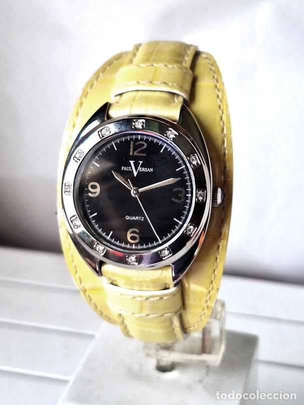 Relojes: Reloj Paul Versan PV6901 Amarillo + Negro. Nuevo