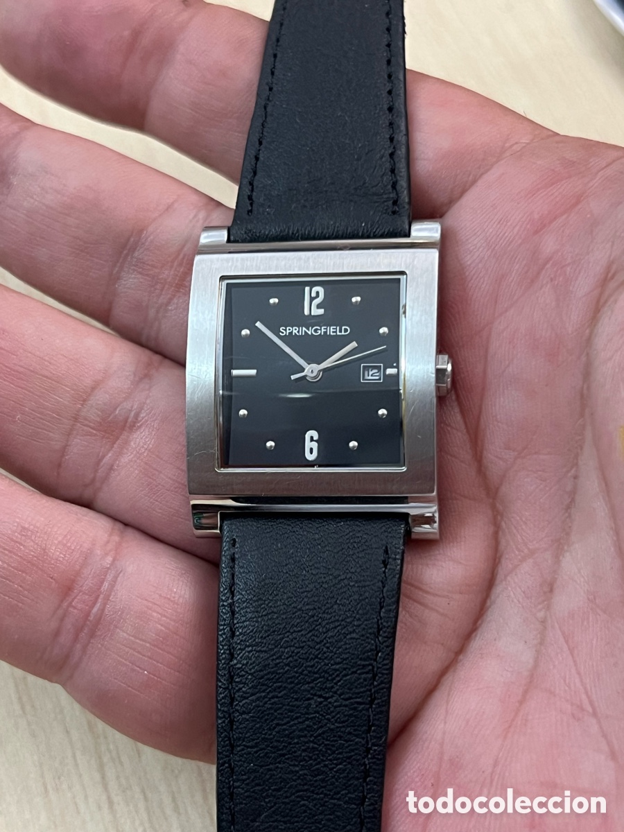 Relojes: ✅ Reloj SPRINGFIELD Calendario cuadrado hombres
