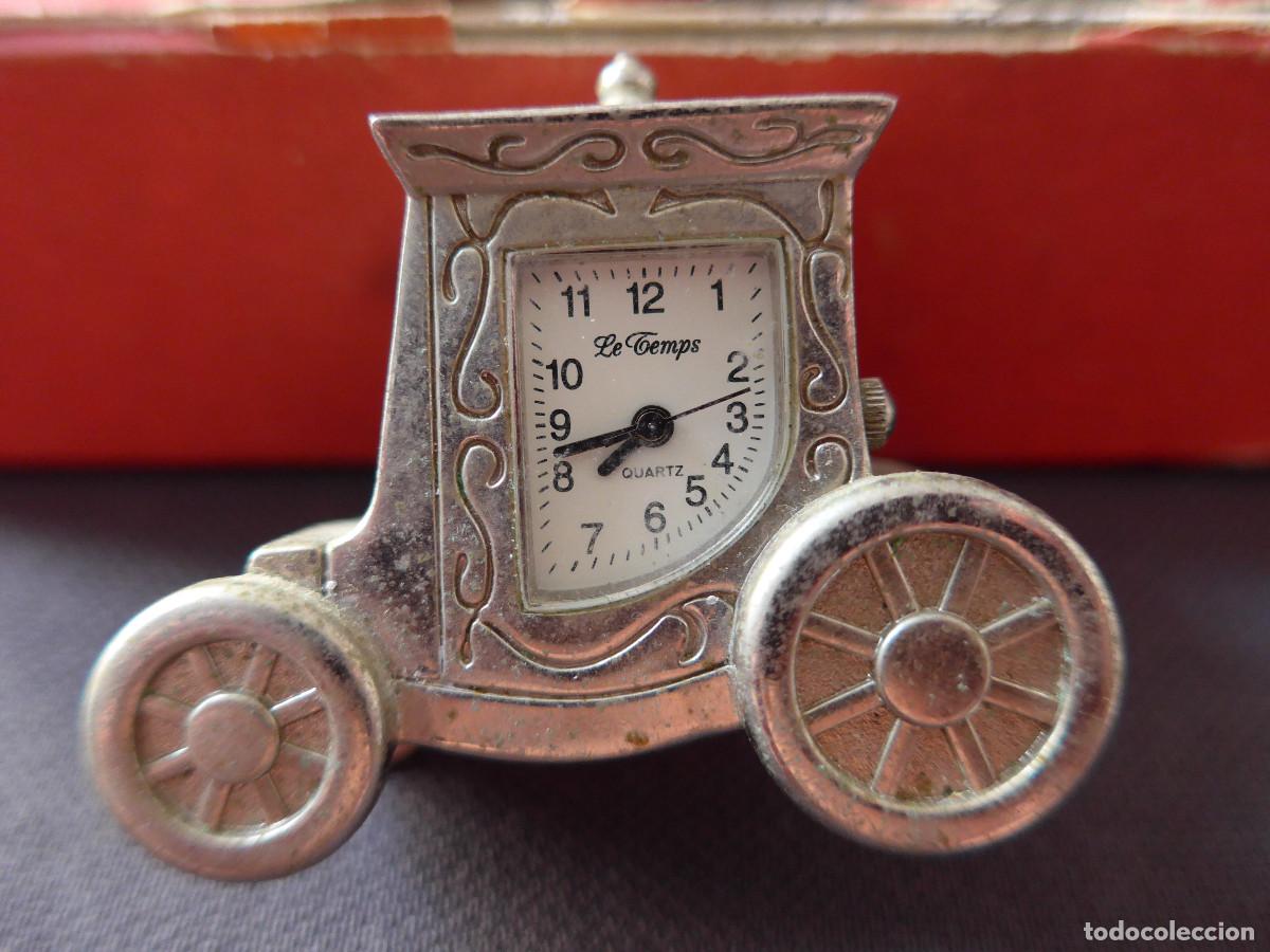 Relojes: RELOJ MINIATURA LE TEMPS EN FORMA DE CARROZA CARRUAJE