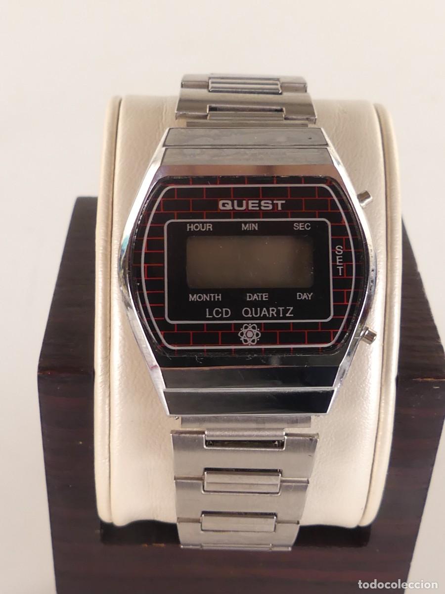 Montres: RELOJ DE PULSERA CUARTZ MARCA QUEST LCD,