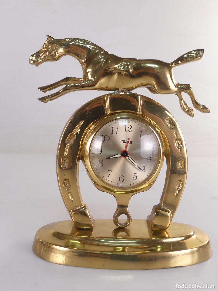 Montres: RELOJ DE SOBREMESA DESPERTADOR MARCA EQUNY CABALLO HERRADURA