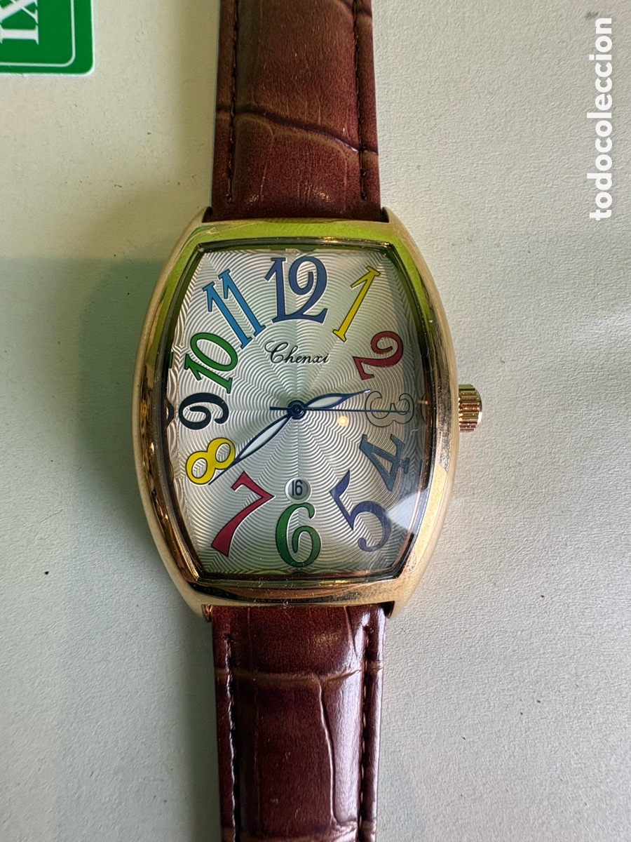 Relojes: Reloj de caballero Chenxi de cuarzo funcionando &ndash; esfera multicolor - Foto 2
