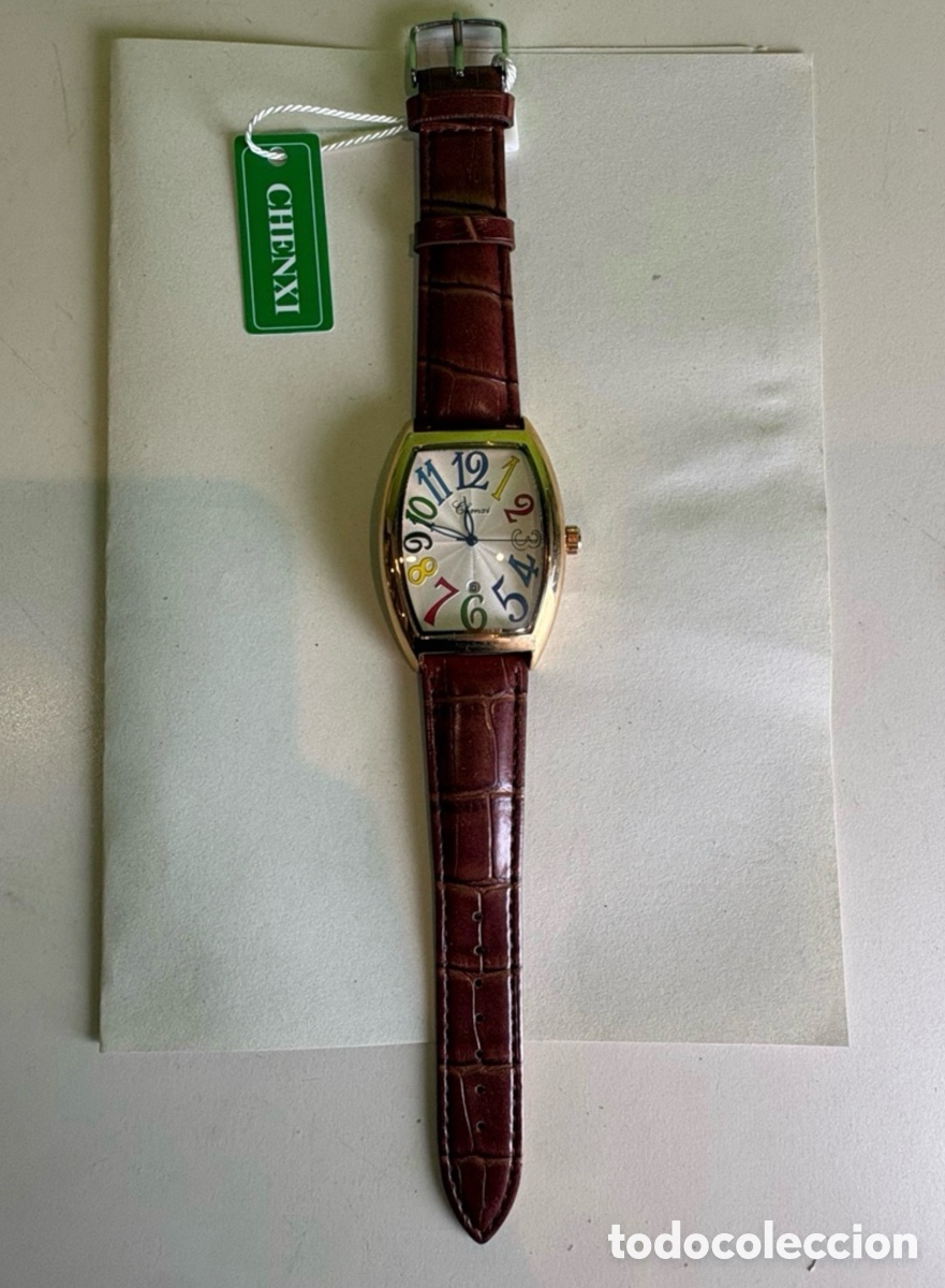 Relojes: Reloj de caballero Chenxi de cuarzo funcionando &ndash; esfera multicolor