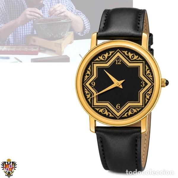 Relojes: RELOJ PULSERA DAMASQUINADO + ESTUCHE ** GARANTIZADO