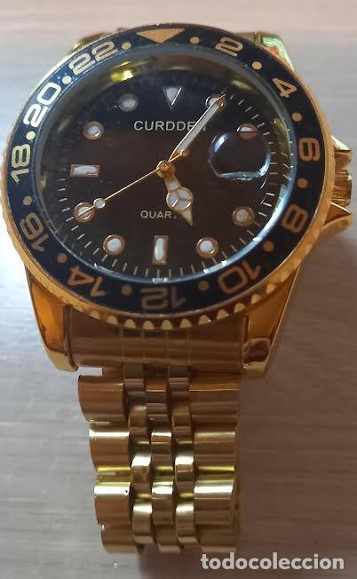 Rel&oacute;gios: RELOJ PULSERA ACERO CON LAMINACION DORADA- CURDDEN