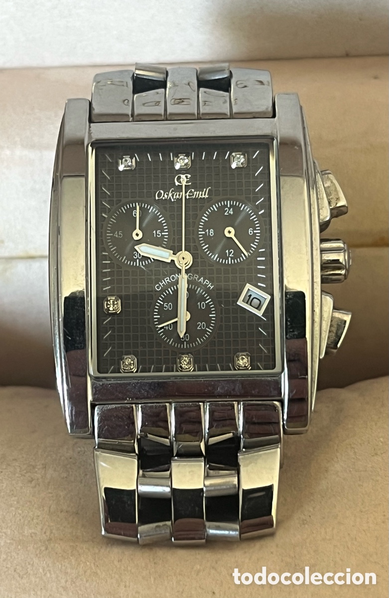 Relojes: RELOJ OSKAR EMIL RODEZ DE EDICI&Oacute;N LIMITADA CON 7 DIAMANTES Y CRONOGRAFO (CAJA)