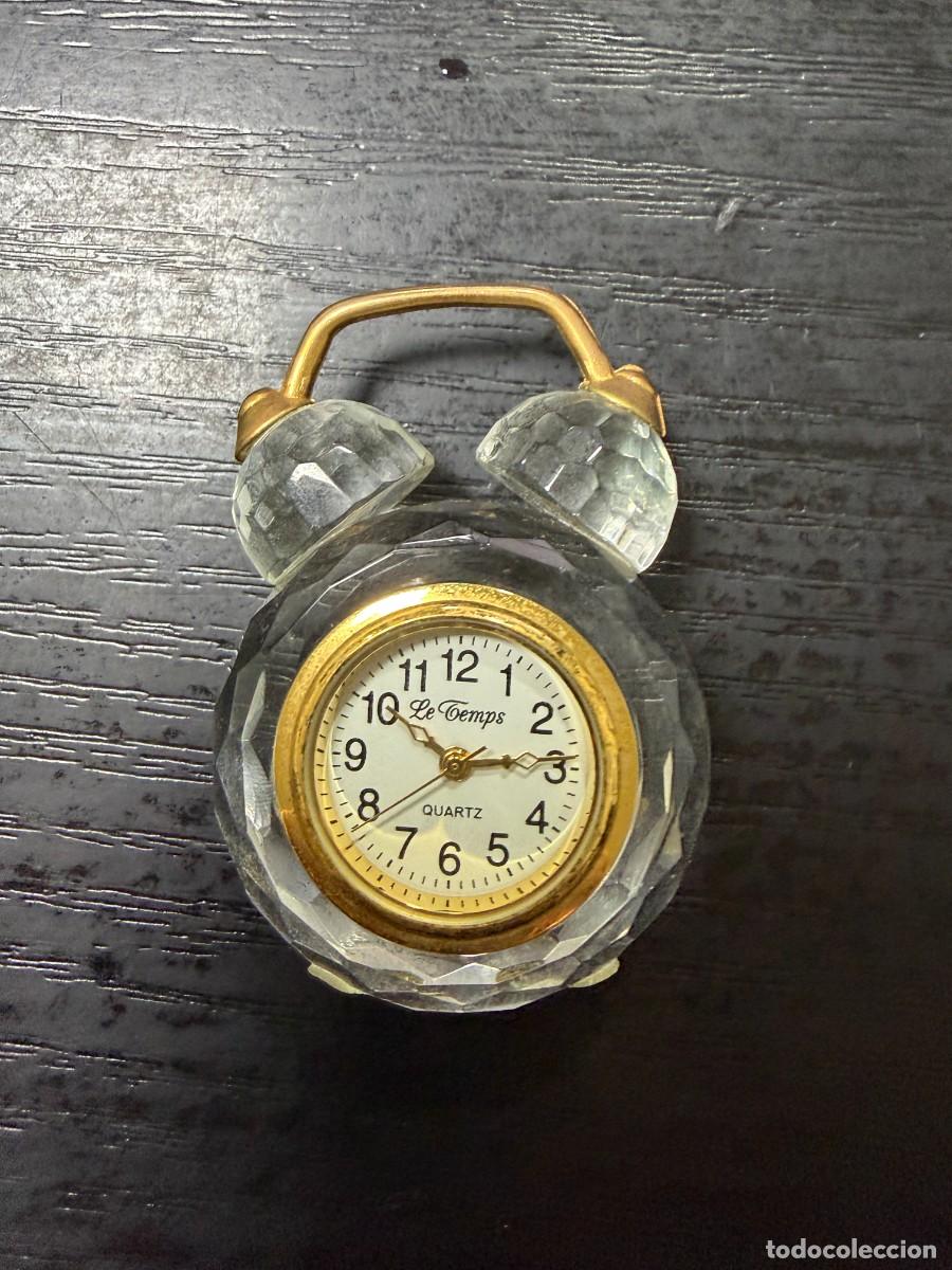 Montres: RELOJ DE COLECCION DE METAL Y CRISTAL CON FORMA RELOJ DESPERTADOR.MARCA LE TEMPS, QUARTZ