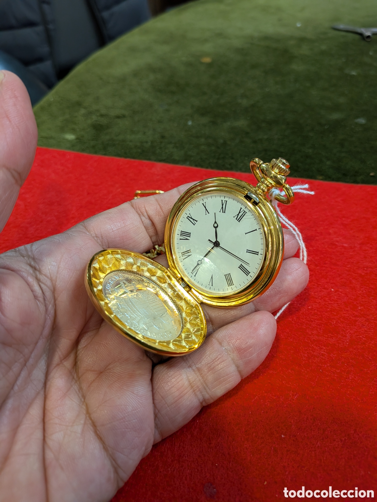Relojes: Reloj de bolsillo quarzo con moneda conmemorativa. REF-4033 - Foto 2