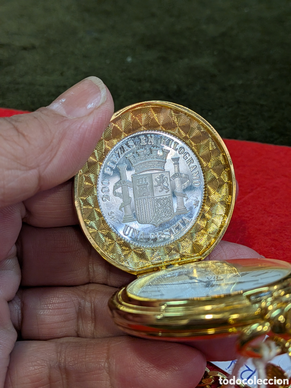 Relojes: Reloj de bolsillo quarzo con moneda conmemorativa. REF-4033 - Foto 3