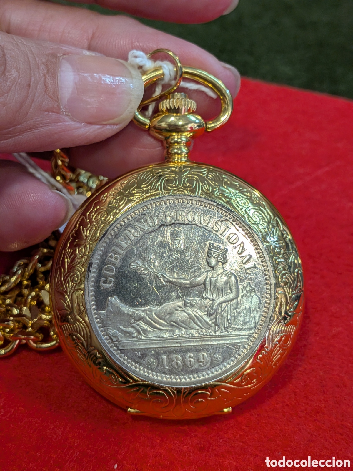 Relojes: Reloj de bolsillo quarzo con moneda conmemorativa. REF-4033 - Foto 5