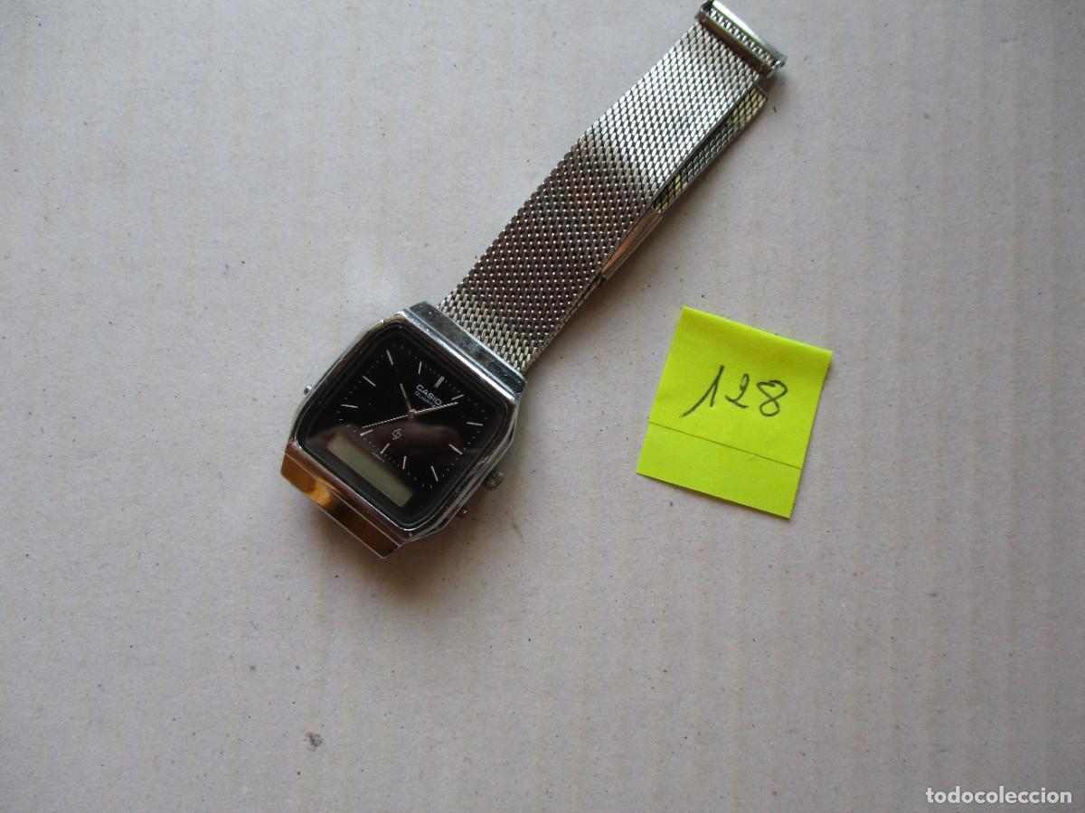 Relojes: RELOJ PULSERA CASIO, PANTALLA 2.5 X 2.5 NEGRA ACERO , BIEN CONSERVADO