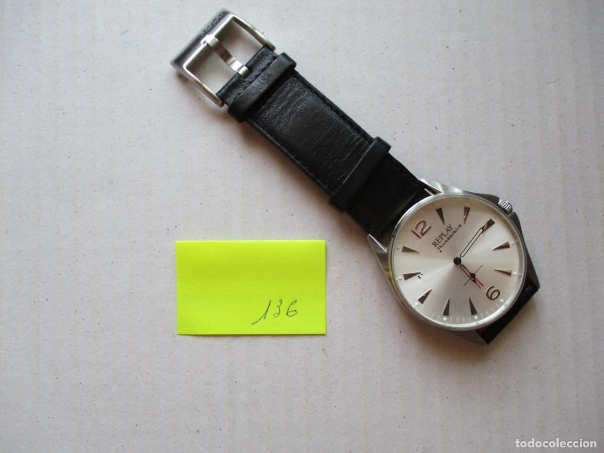 Relojes: RELOJ PULSERA REPLAY , ESFERA 4 CM. CORREA PIEL BUEN ESTADO BONITO