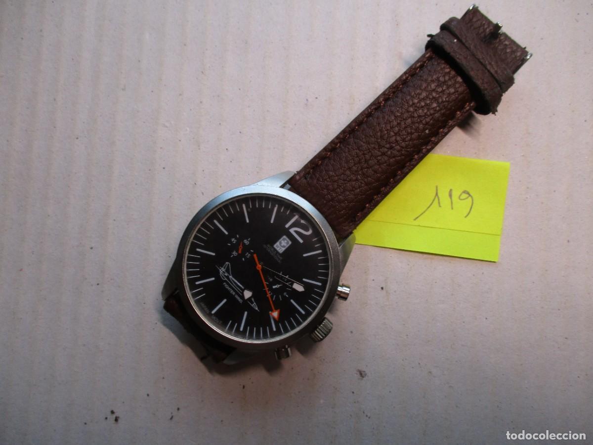 Relojes: RELOJ PULSERA WOLD TIME , ESFERA 3.5 CM. CORREA MARRON BUENA PRESENCIA