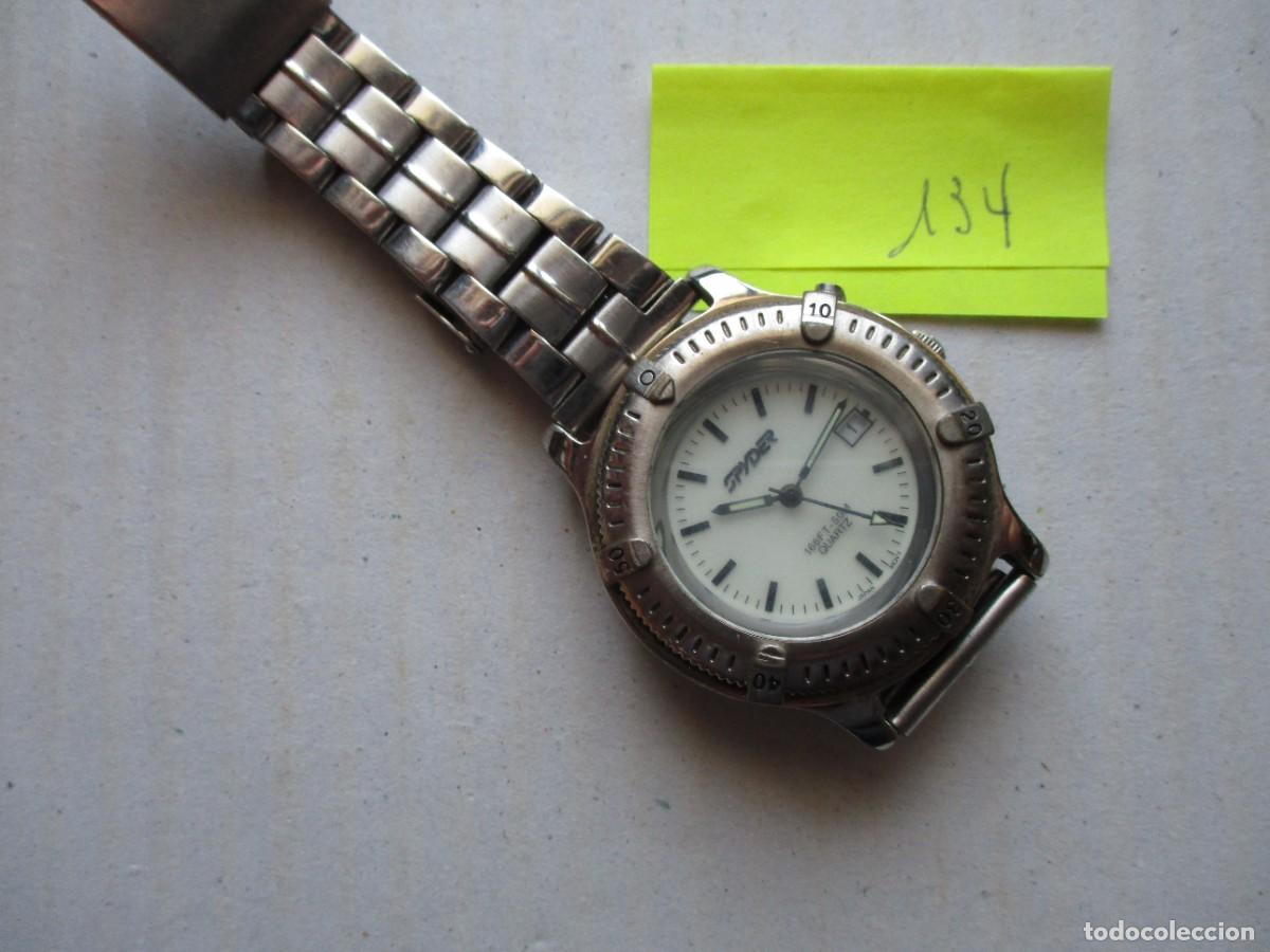 Relojes: RELOJ PULSERA SPYDER CONJUNTO DE ACERO ESFERA DE 2.5 CM ,BIEN CONSERVADO.