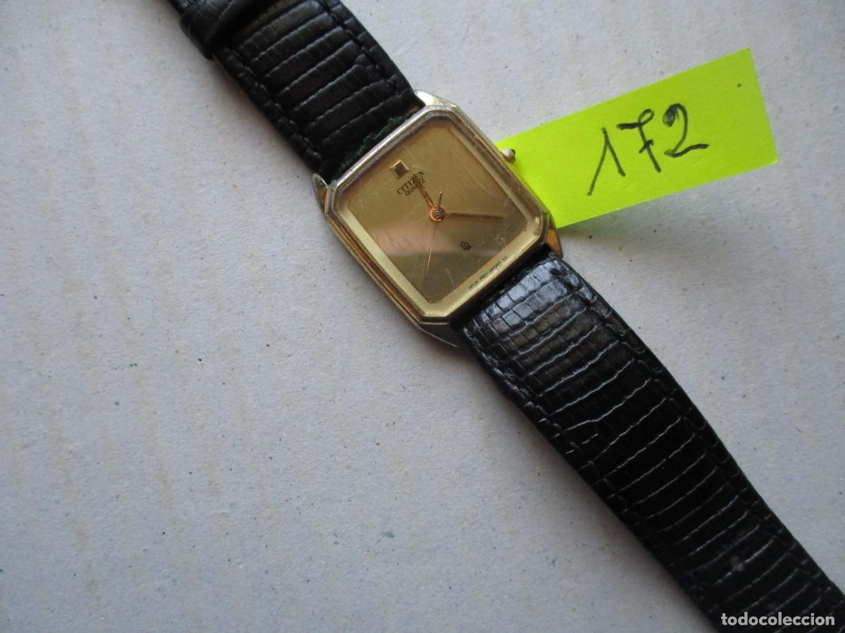 Relojes: RELOJ PULSERA CITIZEN , CLASICO , PANTALLA 2 X 1.80 CM, DORADO , PERFECTO ESTADO