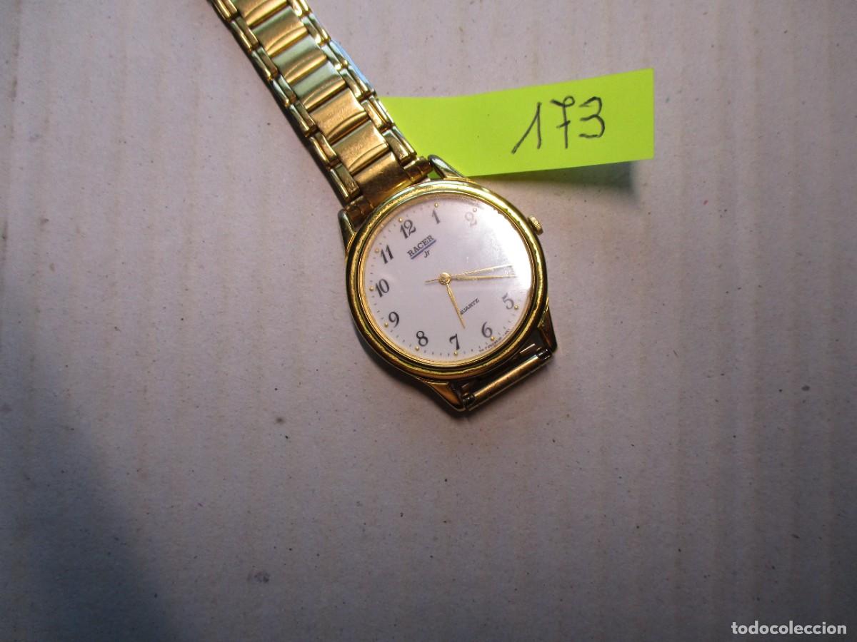 Relojes: RELOJ PULSERA RACER ESFERA DE 2.6 CM. CONJUNTO CON CADENA DORADO , PERFECTO ESTADO