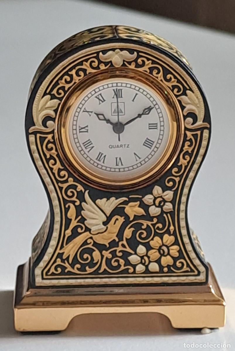 Relojes: MINI RELOJ DAMASQUINADO EN ACERO Y ORO 24 K. TOLEDO