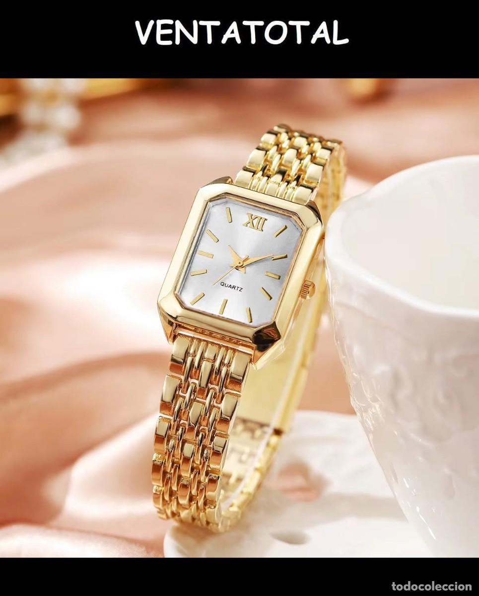 Relojes: RELOJ ANALOGICO ES TIPO CARTIER ES DE ORO DE 22 KILATES LAMINADO LEER DENTRO DESCRIPCION COMPLETA