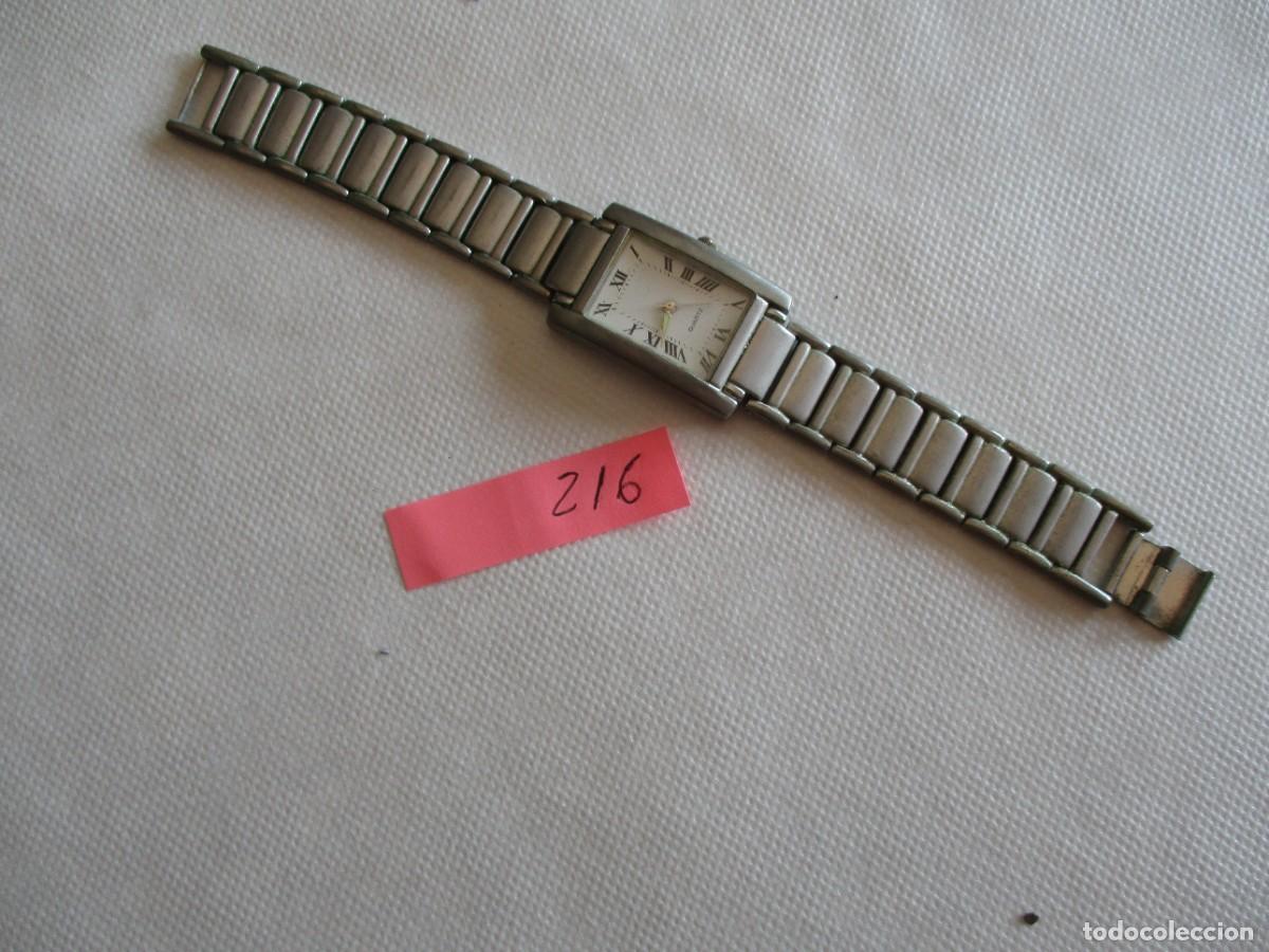 Relojes: RELOJ PULSERA CON CADENA ACERO , RECTANGULAR PANTALLA 1.7 X 2.3 CM.VER FOTOS , NORMAL. , VER FOTOS.