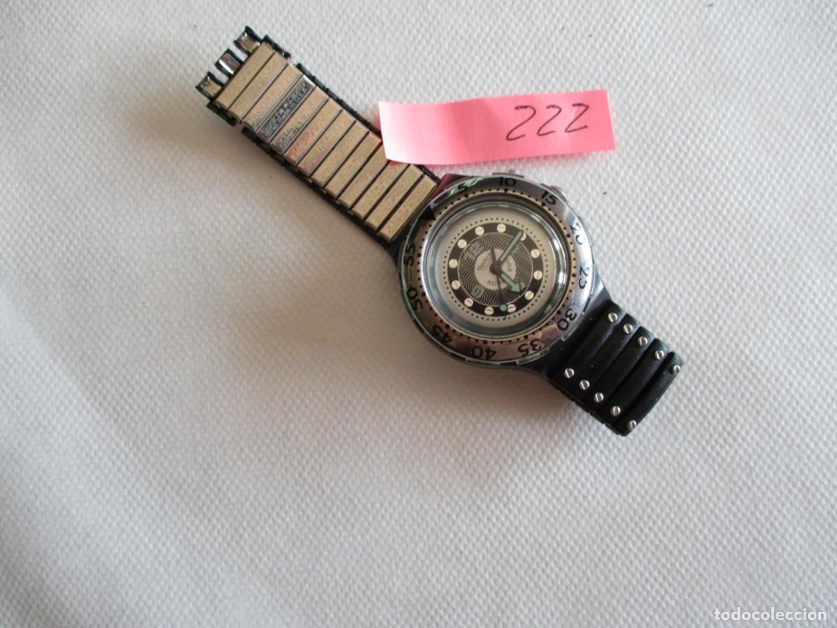 Relojes: RELOJ PULSERA SWATCH , BONITO, FALTA CONEXION AL RELOJ Y CADENA PEQUE&Ntilde;O DEFECTO., VER FOTOS.