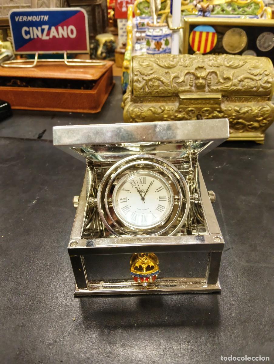 Relojes: ESPECTACULAR RELOJ DE SOBREMESA DESPACHO JACCARD PARIS VALENCIA C.F. TODO EN ACERO CRISTAL BISELADO