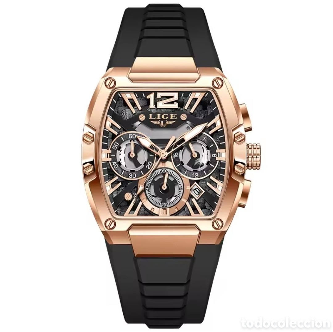 Relojes: Reloj hombre con calendario y cron&oacute;grafo.