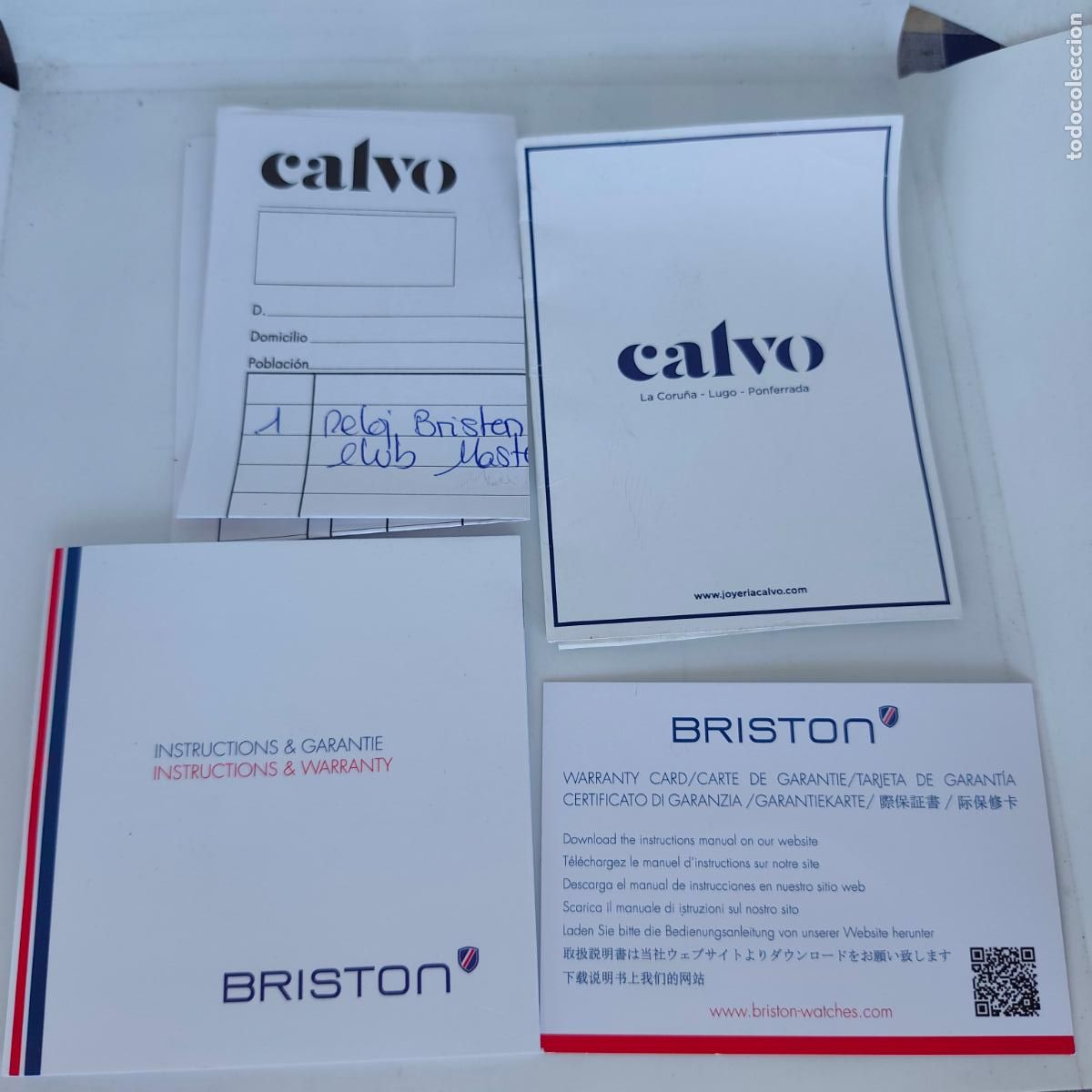Relojes: Instrucciones y garant&iacute;a reloj BRISTON