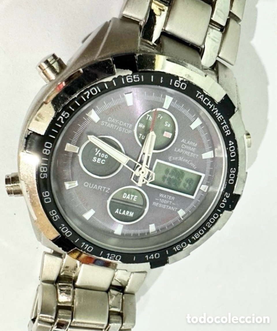 Relojes: Reloj Anal&oacute;gico Digital Eve Mon Crois 47mm Alarma