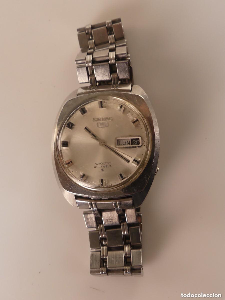 Relojes: RELOJ DE PULSERA AUTOMATICO MARCA SEIKO 5 21 JEWELS CON CALENDARIO