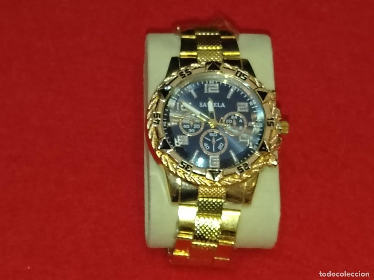 Relojes: RELOJ UNISEX DORADO SAIGELA (ESFERAS NEGRAS)