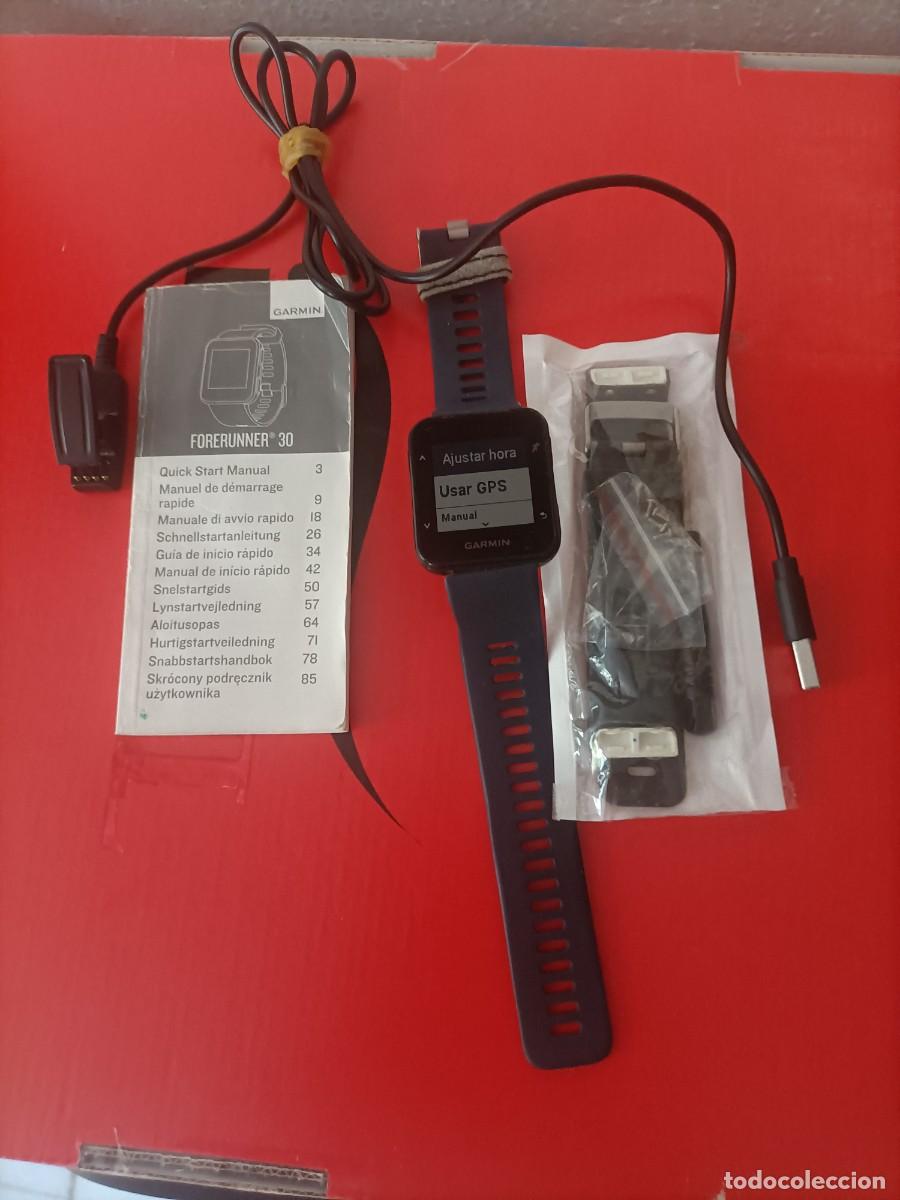 Relojes: RELOJ GARMIN FORERUNNER 30. CON EL CARGADOR, CORREA DE REPUESTO Y LIBRITO INSTRUCCIONES.