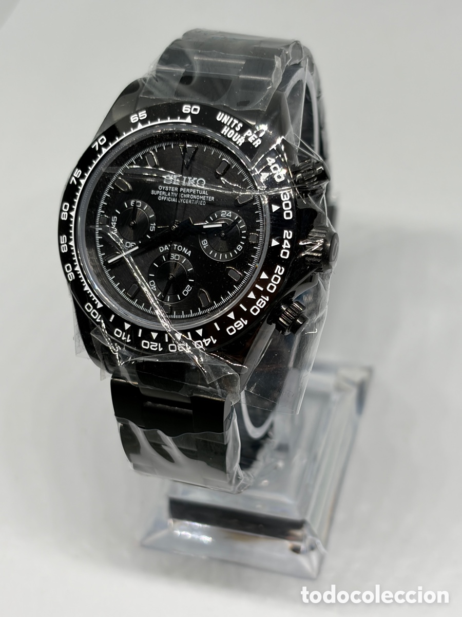 Relojes: Seiko Mod Daytona All Black Custom - Calibre VK63