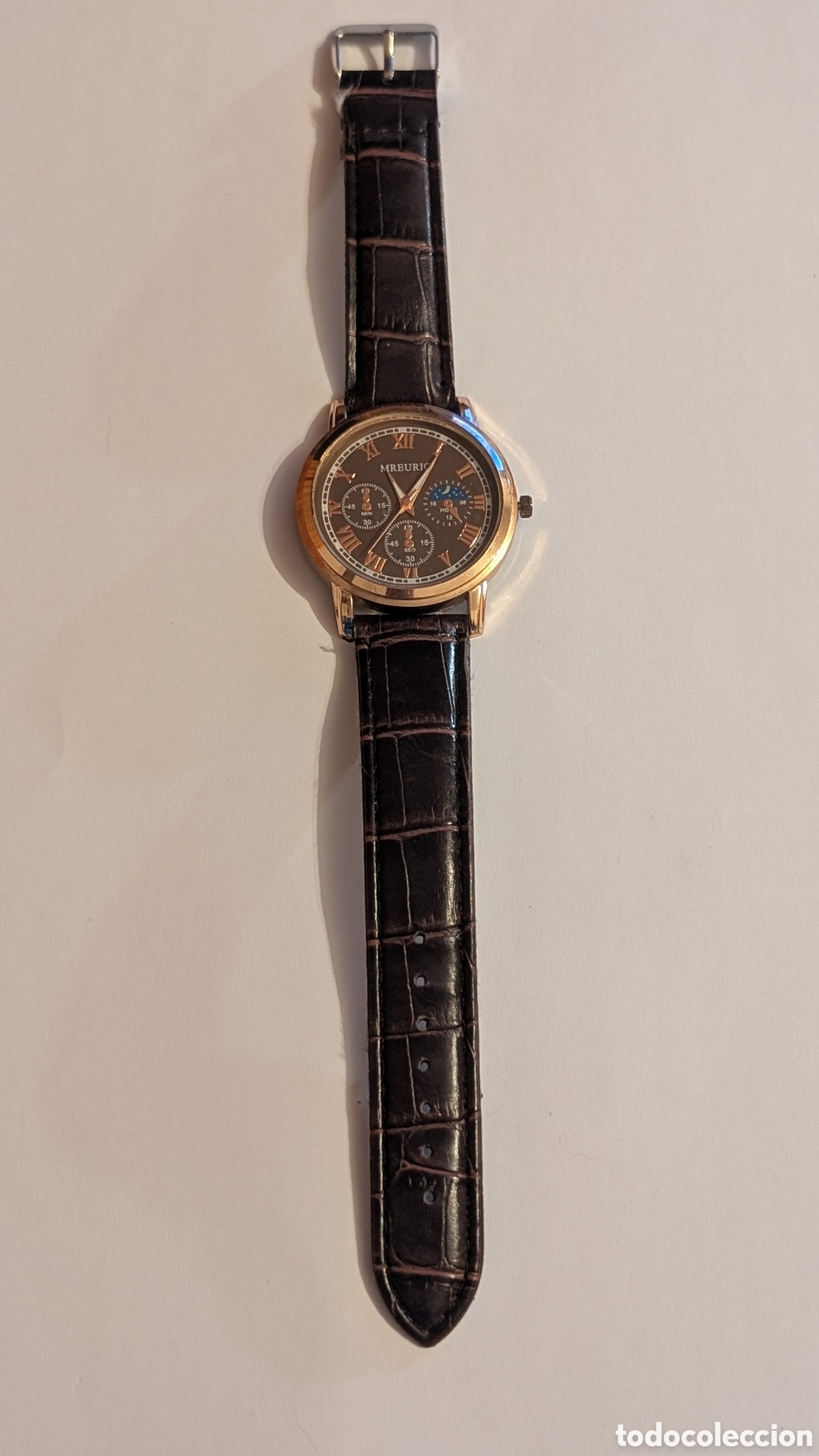 Relojes: Reloj de pulsera marr&oacute;n y dorado - Foto 2