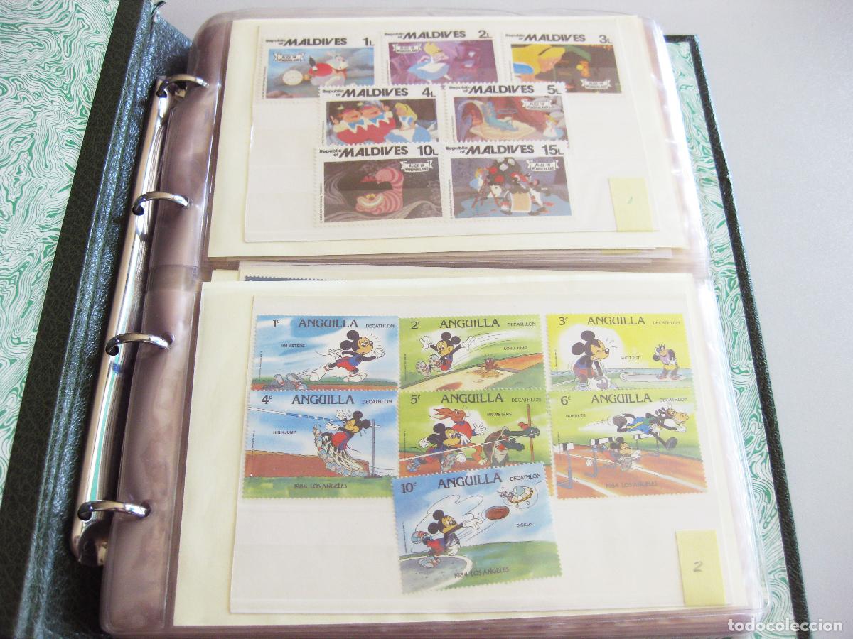 Relojes: &Aacute;LBUM DE SELLOS DE WALT DISNEY. MALDIVES, ANGUILLA, GRENADA GRENADINES, ANGUILA, REDONDA, LESOTHO