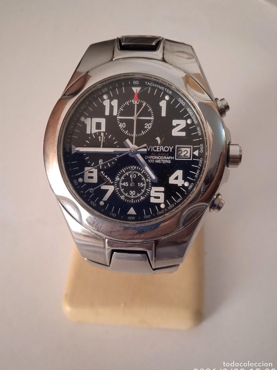 Relojes: RELOJ VICEROY ALARMA CRONOGRAFO 100 METROS CALENDARIO QUARTZ MIDE 3,85 CM.